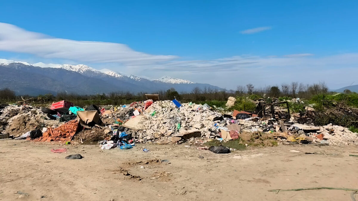 A new illegal landfill in the Tetovo village of Fališe. At the same location, three million euros had previously been spent to remove waste from an illegal landfill.